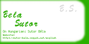 bela sutor business card